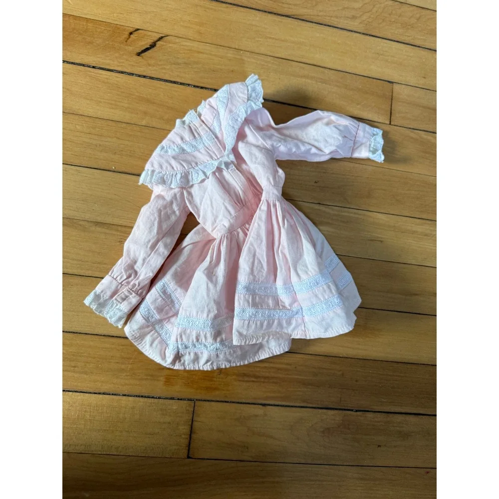 American Girl Nellie O Malley Meet Dress Pink Lace Victorian 18 Inch Doll Outfit